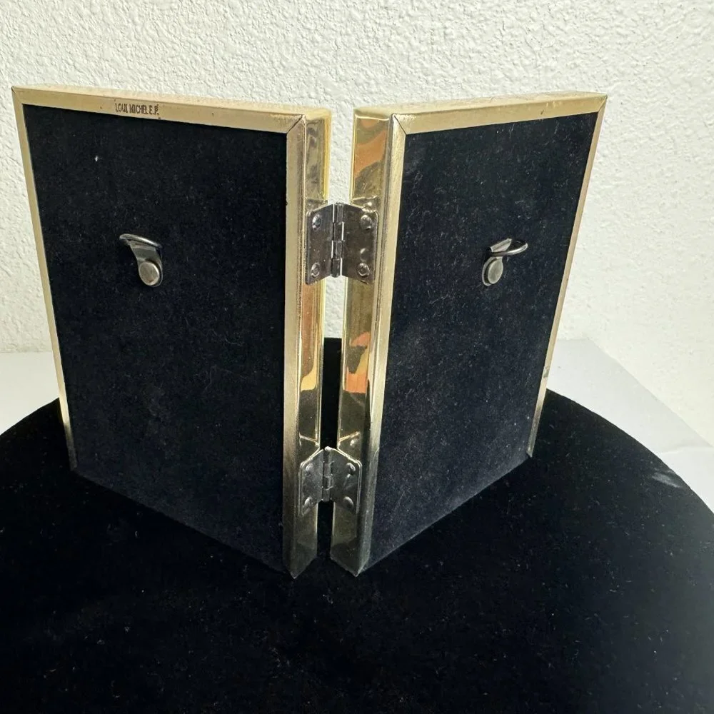 Vintage Double Silver Filigree Metal Picture Frame